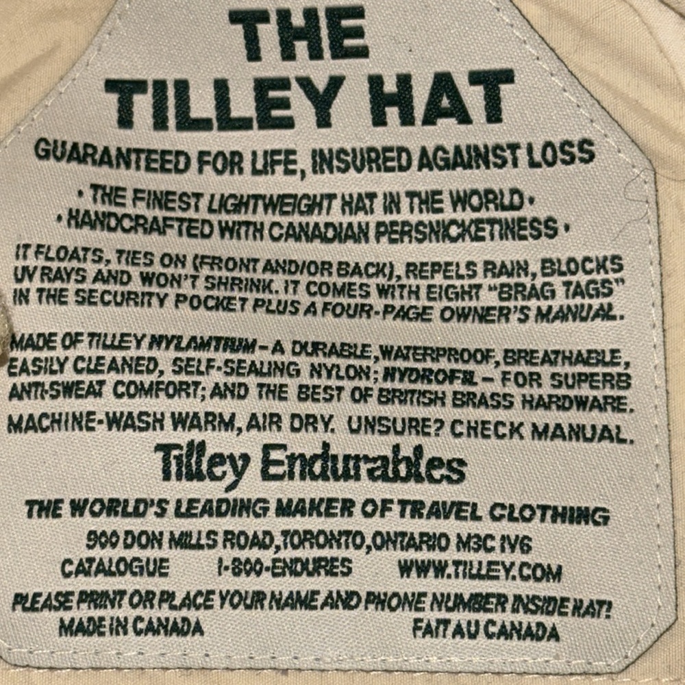 Tilley The Wanderer Hat Size 7 1/4 - Picture 6 of 7